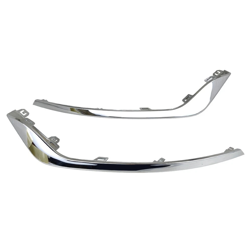Set of 2 Chrome Front Bumper Fog Light Lamp Strip Trim for Ford Fusion (2019–2020)