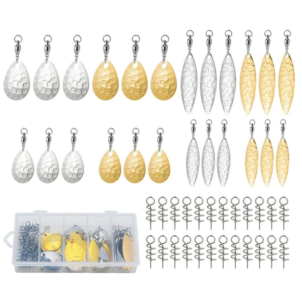 Rotating Sequined Metal Lure Bait Pack for Fishing (48 Pieces)