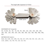 Stainless Steel Thread Gauge for Mechanics and Engineers (52 Sheets)