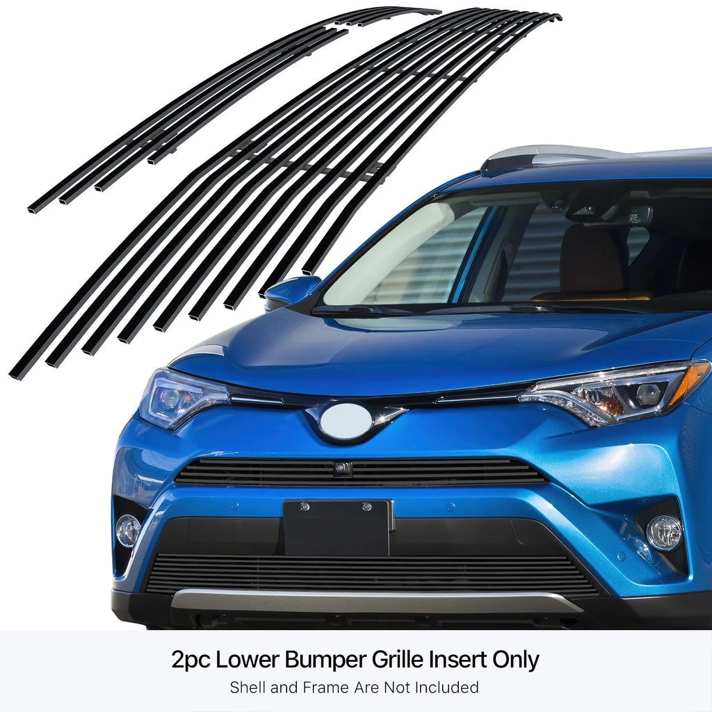 Stainless Steel Black Billet Grille Insert for Toyota RAV4 (2016-2018)