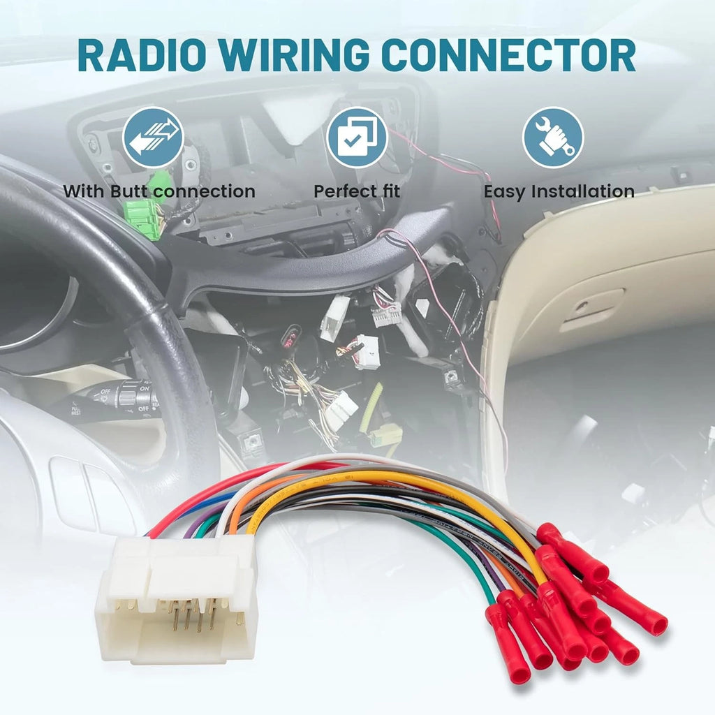 2 DIN Radio Stereo Install Dash Kit with Wire Harness for Honda Civic (2001–2005)