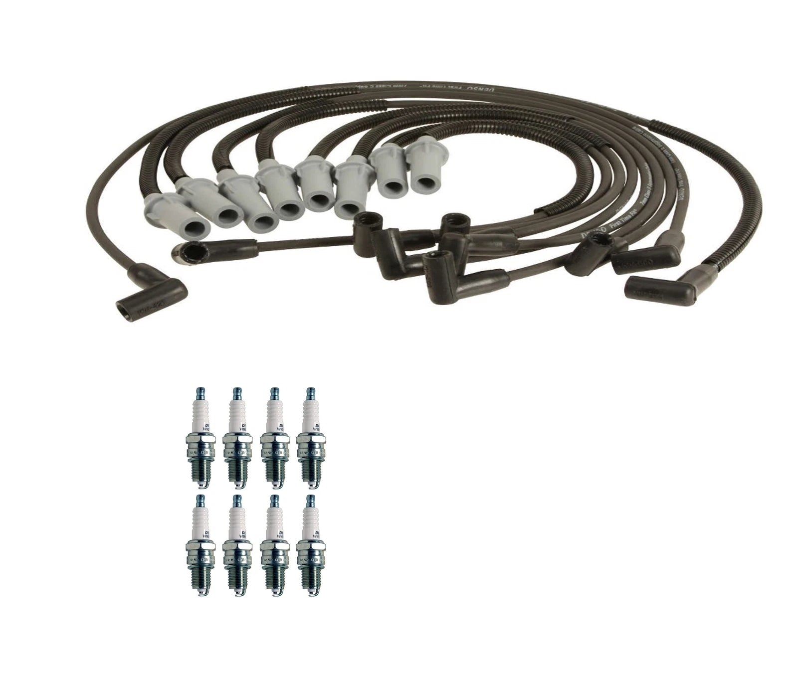 Denso Wire Set & 8 U-Groove Spark Plugs Kit for Dodge 5.9 V8 (1994–2003)