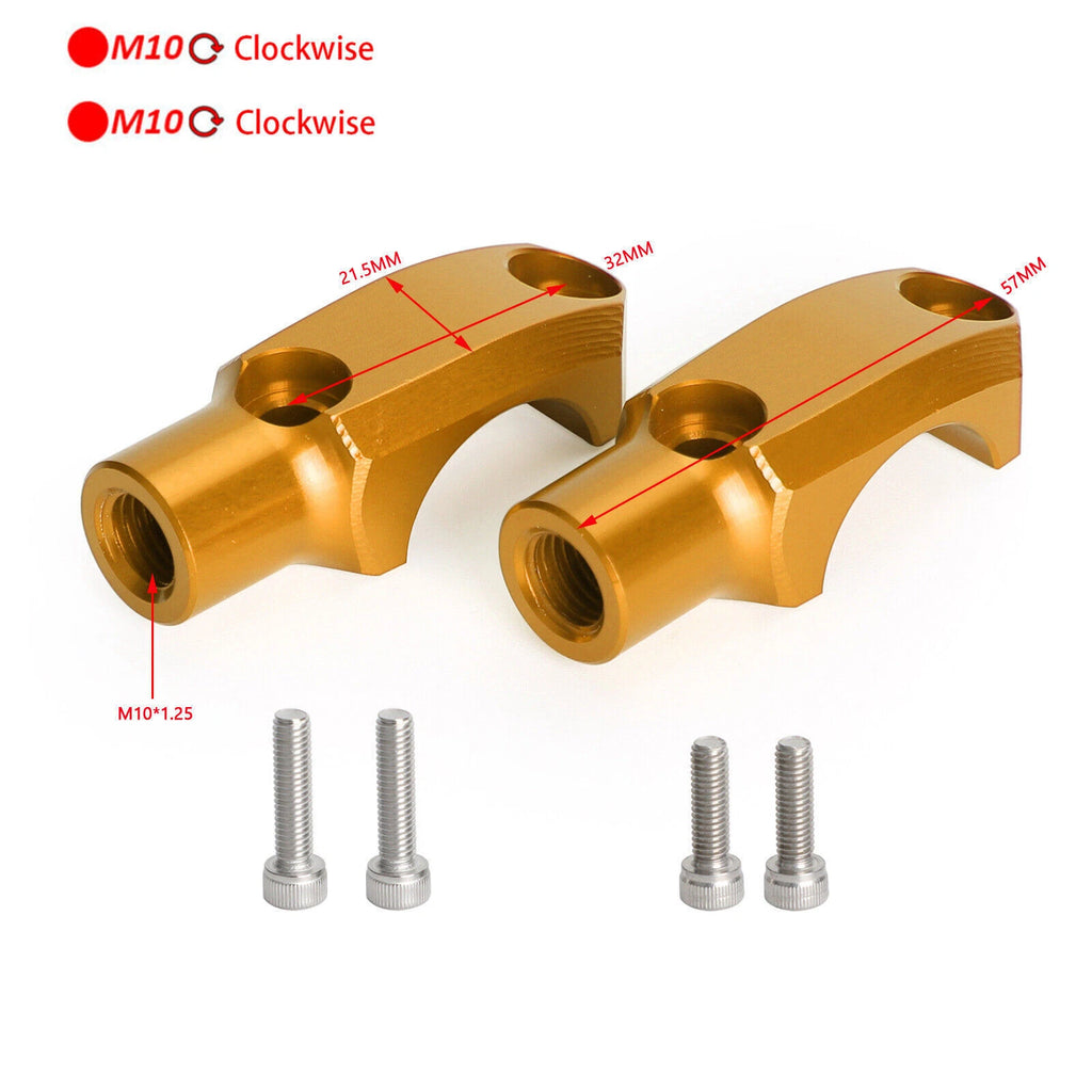 CNC Master Cylinder Handlebar Clamp 10mm Mirror Mount for Kawasaki T