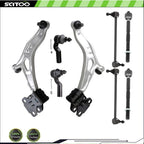 Set of 8 Front Control Arm Ball Joints Tie Rod Ends for Ford C-Max (2013–2016)