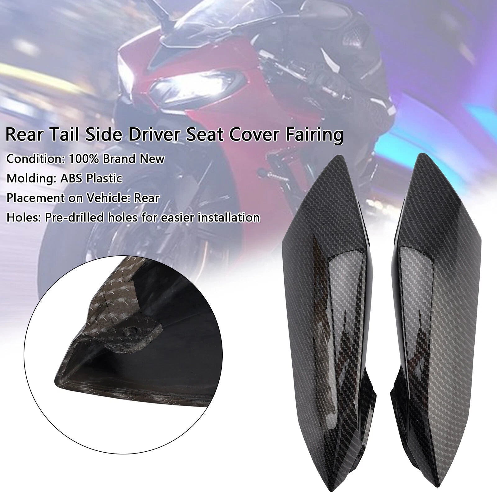 Rear Tail Side Driver Seat Cover Fairing for Daytona 660 (2024–2025)