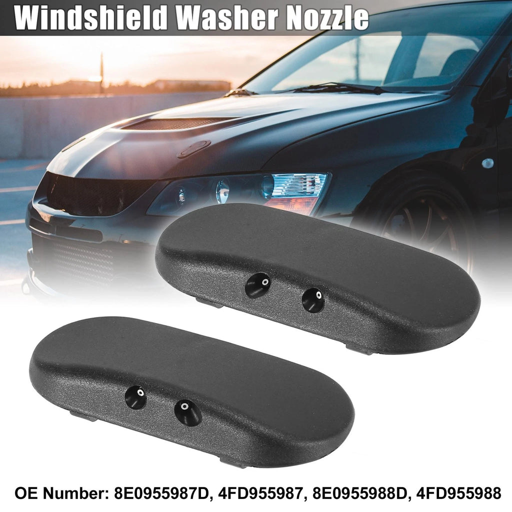 Pair Windshield Washer Nozzles Spray Jet 8E0955987D Heated for Audi A3 (2004–2013)
