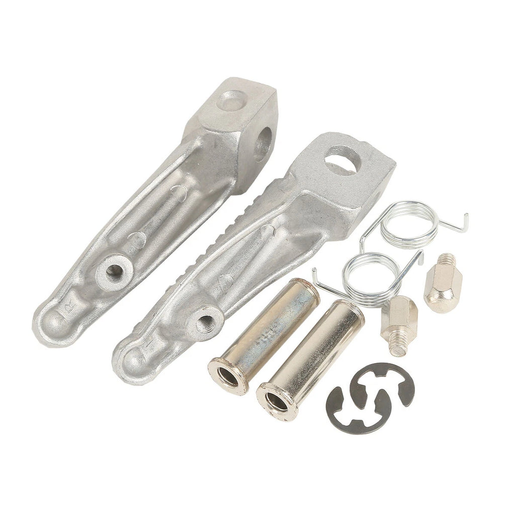 Set of 2 Silver Front Footrest Foot Pegs for Kawasaki Ninja ZX-6R (2003–2023)