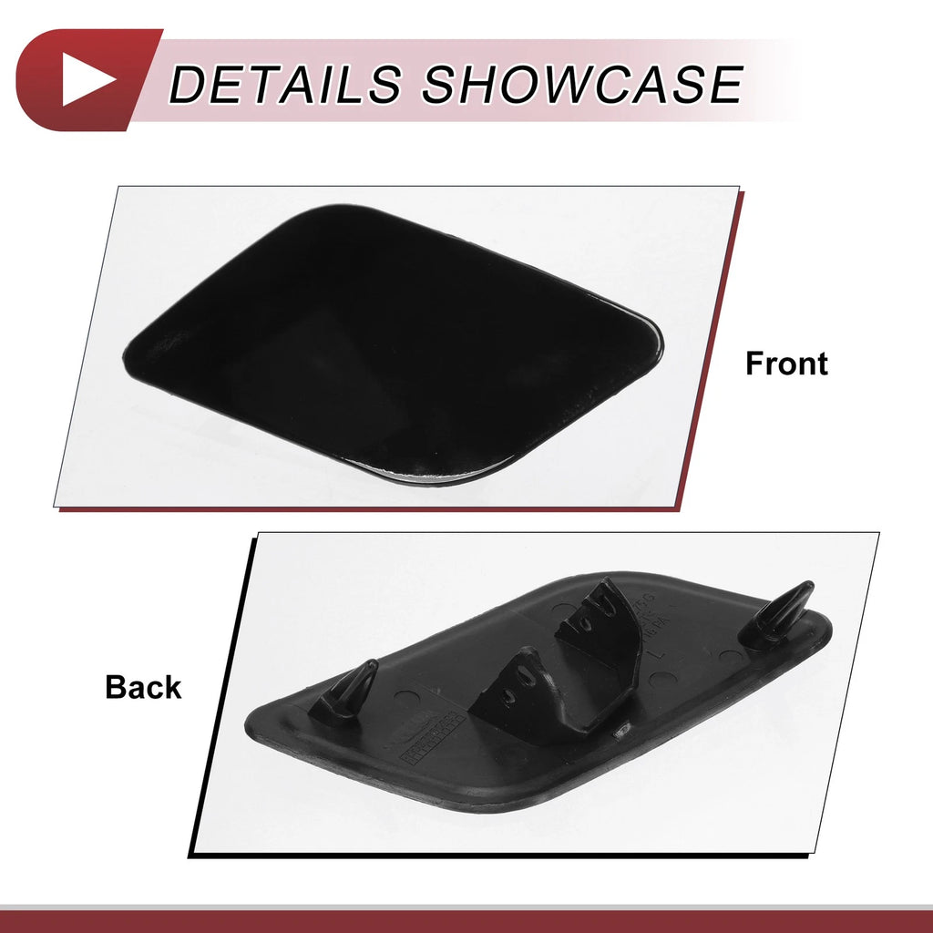 Front Left Washer Nozzle Cover Cap for Audi Q7 (2010–2015) 1 Pcs Black