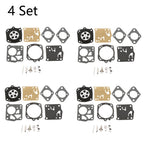 Set of 4 Carburetor Kits for Homelite X-12 (RK-23HS, RK-17HS)