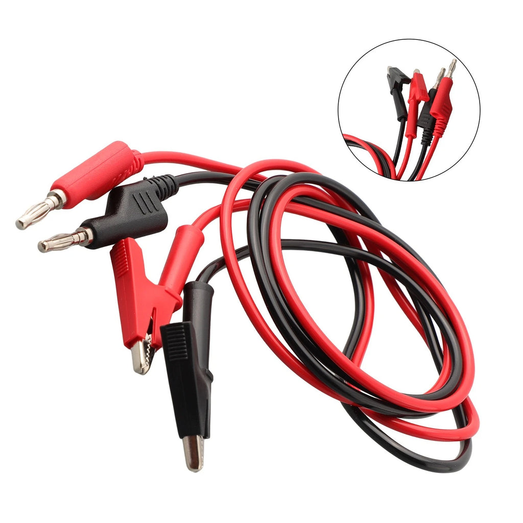 2X 1M Power Supply Signal Detection Cables 4mm Clips