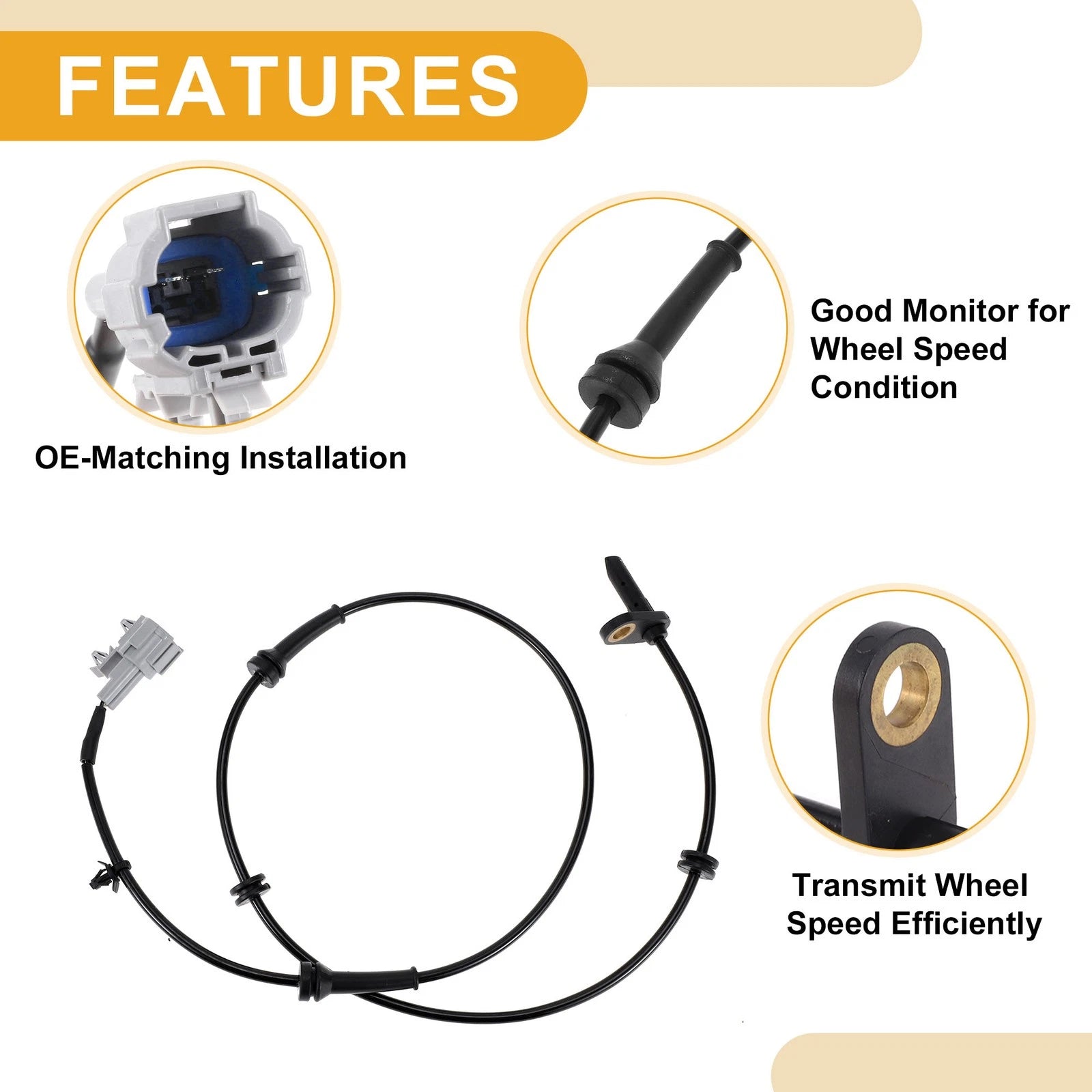 ABS Wheel Speed Sensor No. 479009CA3A for Nissan Xterra (2005–2012) Rear