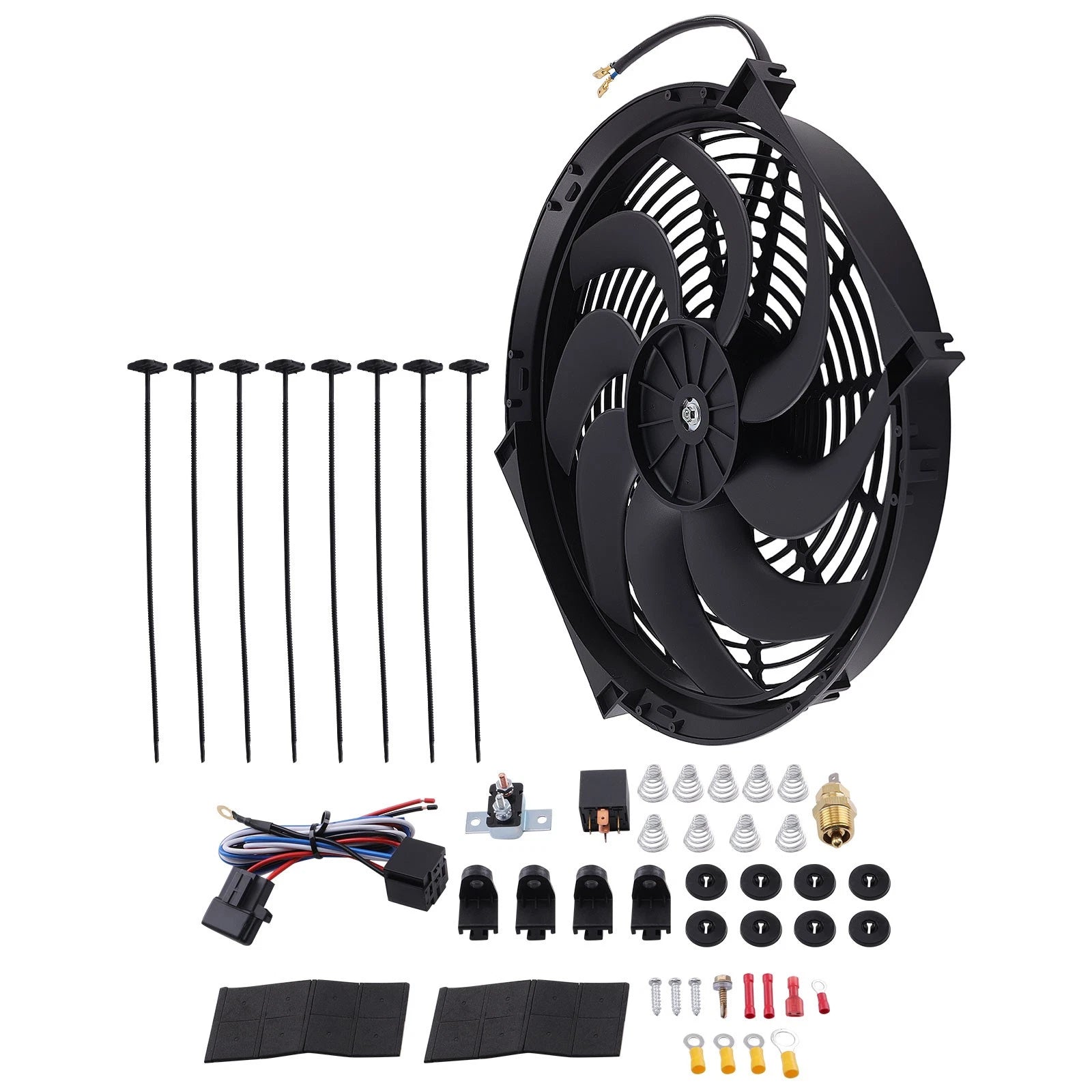 14 Inch Electric Radiator Cooling Fan Assembly for Universal (12V 90W)