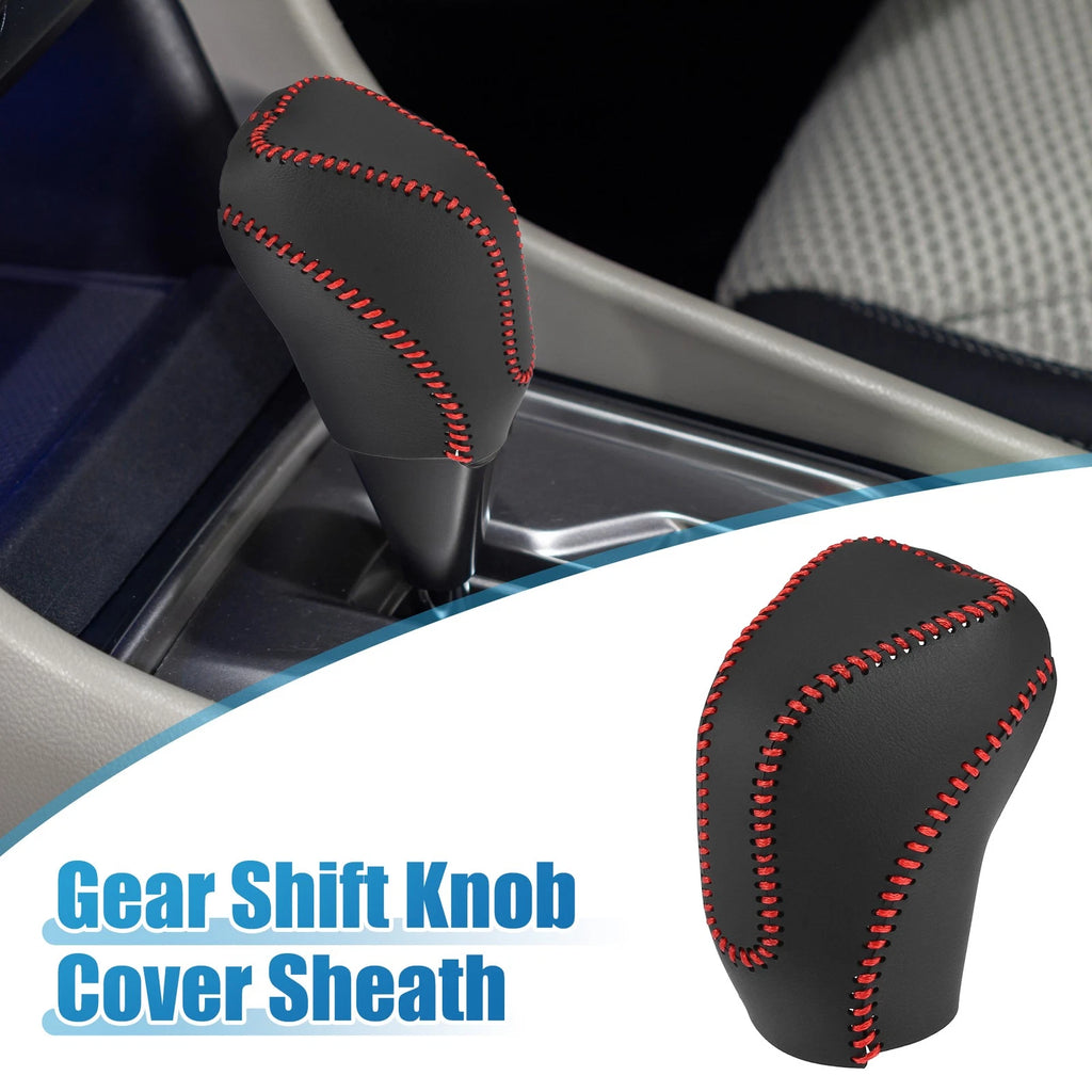 Automatic Gear Shift Knob Cover for Subaru Forester (2019–2023) Red Stitches
