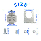3000 Billet Fuel Pressure Regulator for Carburetor (2 Ports, 3/8 NPT)