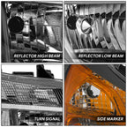 OE Style Chrome Amber Headlights for Ram ProMaster 1500-3500 (2014–2022)