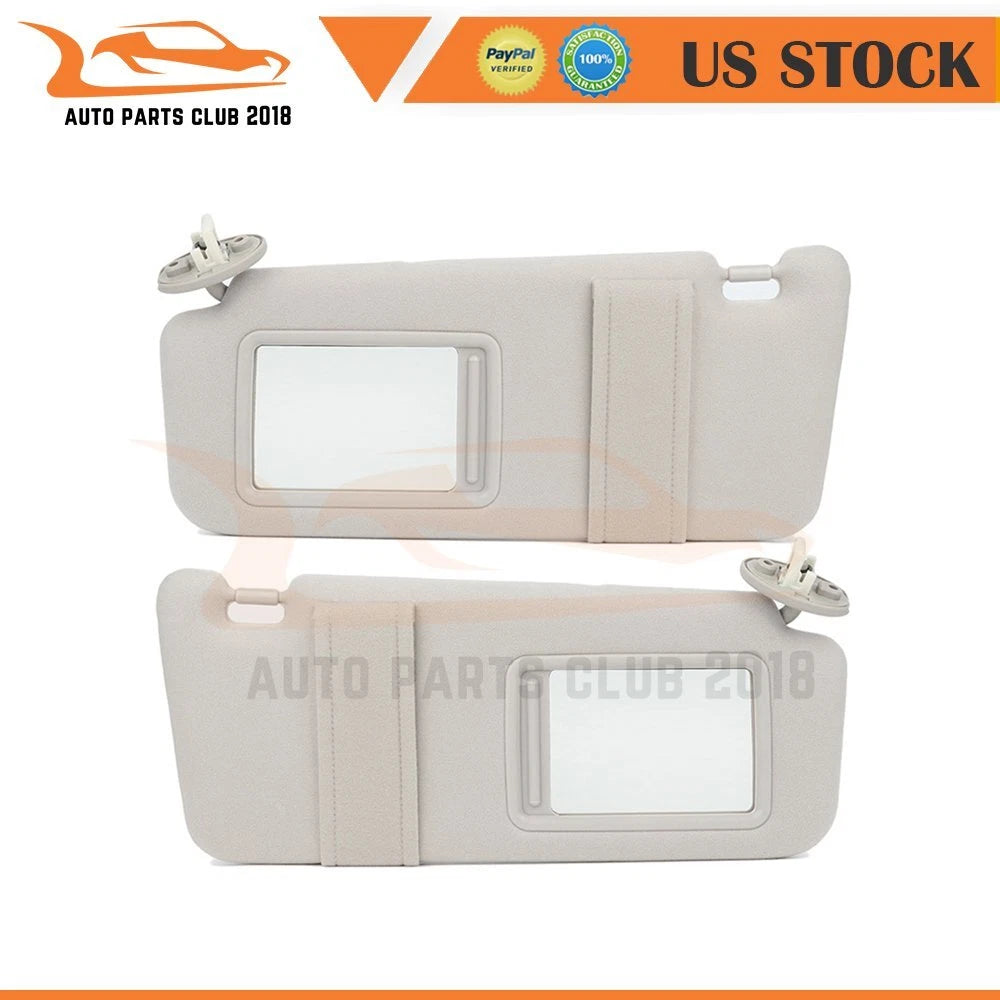 2PC Gray Sun Visor Pair for Toyota Venza (2009–2016)