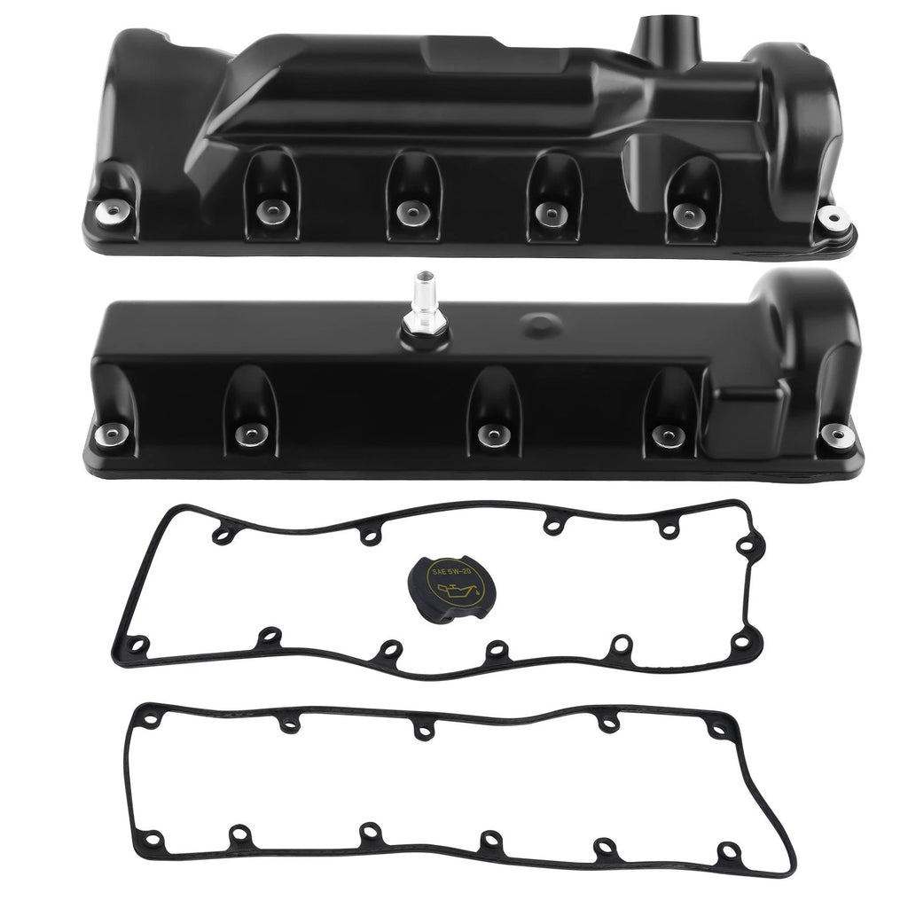 Set of 2 Aluminum Valve Covers for Ford Crown Victoria Lincoln Town 4.6L V8