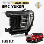 Full LED Headlight Chrome Trim for GMC Yukon XL (2021–2024) Driver Side
