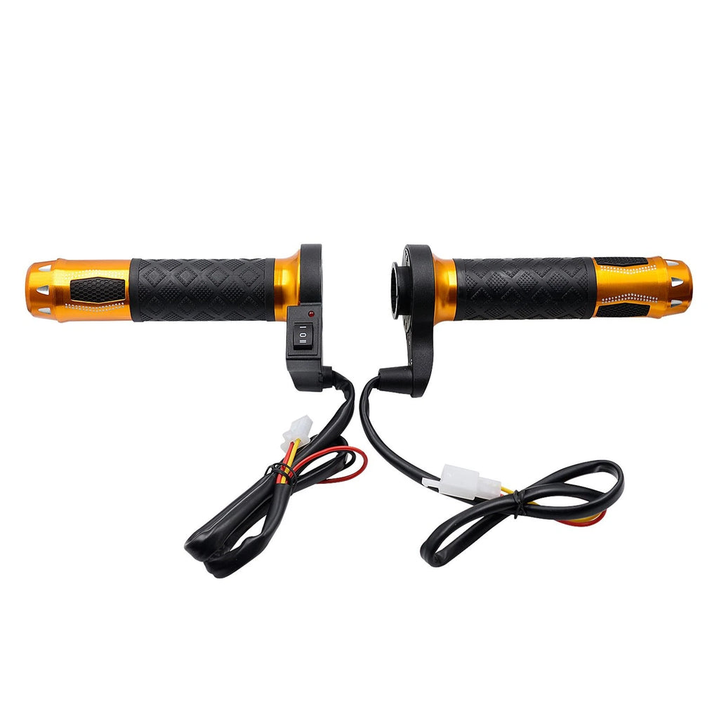 Universal 12V Heated Grips for Motorcycle (7/8" Gold)