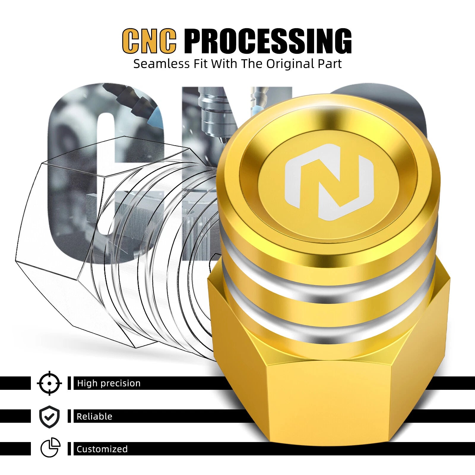 Anodized Horn Cover Mounting Nut for Harley Road King Police EFI (2001–2006)