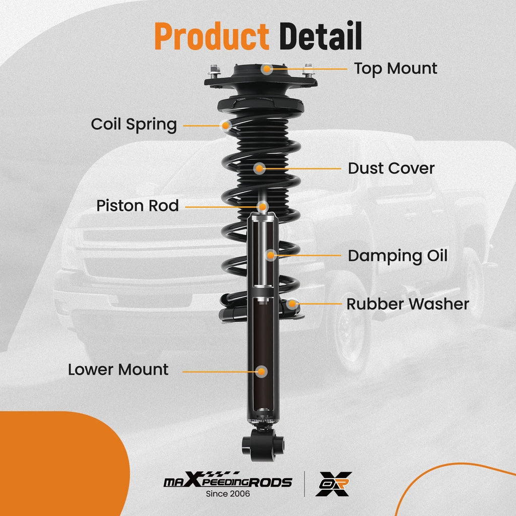 Pair Rear Struts with Spring for Subaru XV Crosstrek (2013-2017)