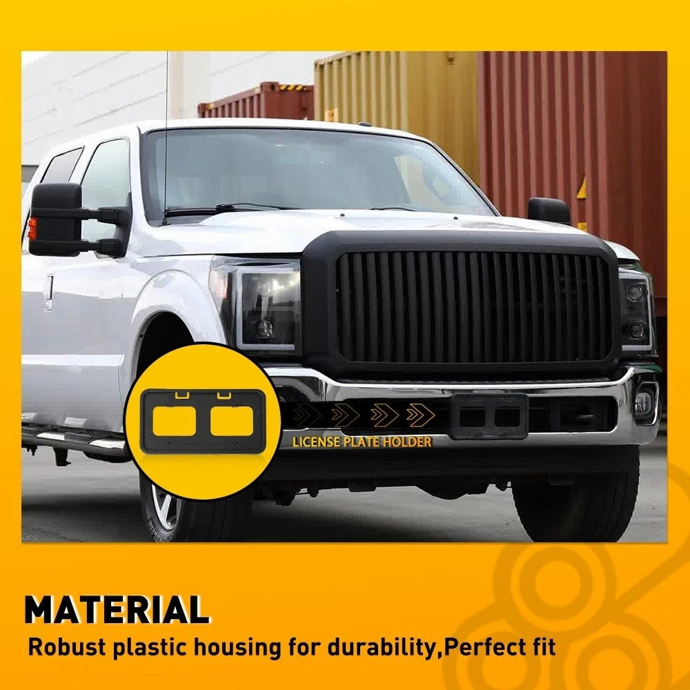 Front License Plate Tag Bracket Holder for Ford F250 Super Duty (2011–2016)