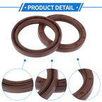Set of 2 Oil Seal Rotary Shaft Seal FKM Rubber 42x55x7mm