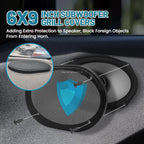 1 Pair Steel Mesh Speaker Grill Covers for Car Audio (Universal Fit)