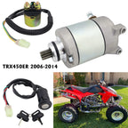 Starter Motor for Honda TRX450ER (2006–2014) ATV with Relay & Ignition Key Switch
