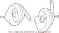 Genuine OEM Right Horn 0005424204 for Mercedes-Benz