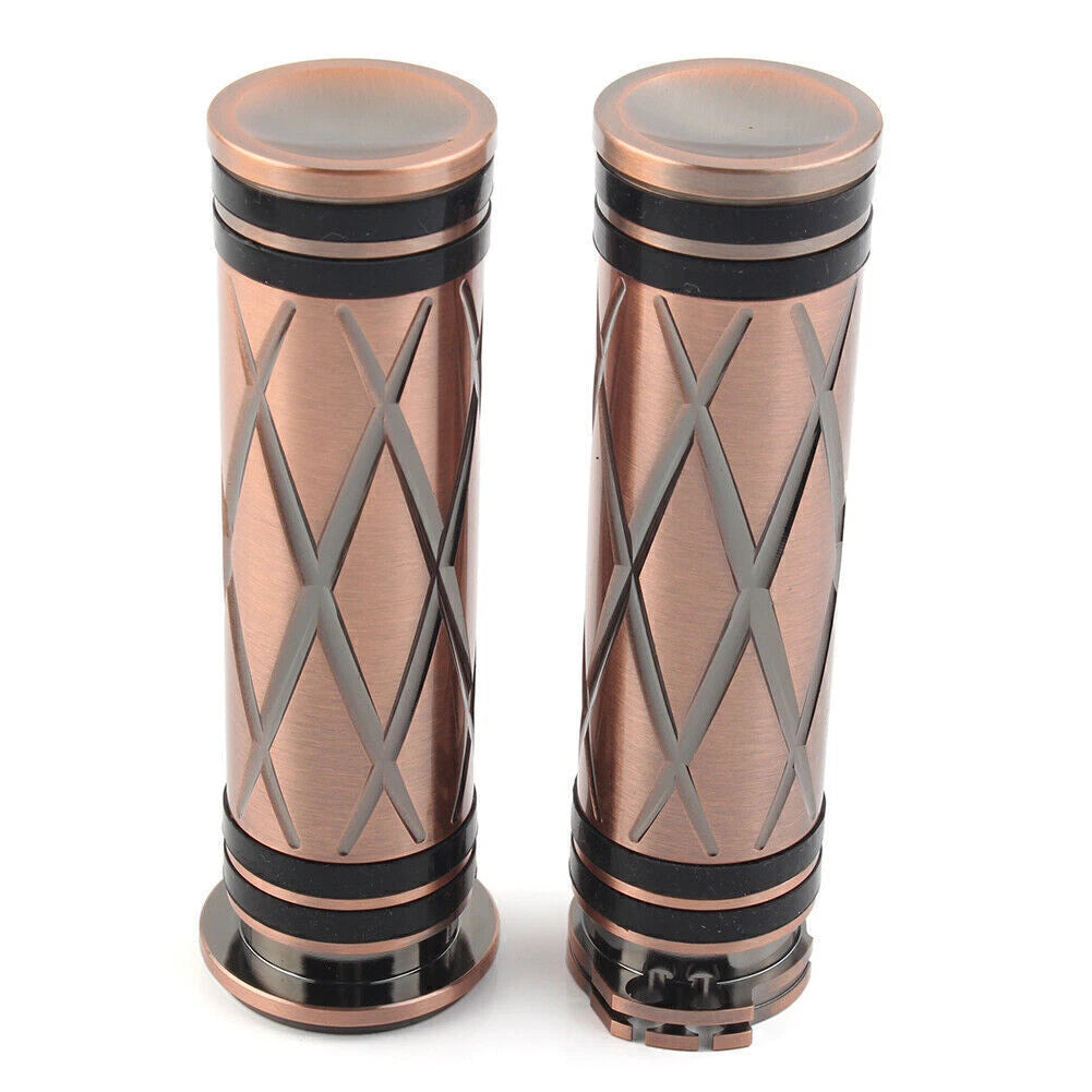 1" Chrome Handlebar Hand Grips for Harley Touring Dyna Sportster XL883 1200