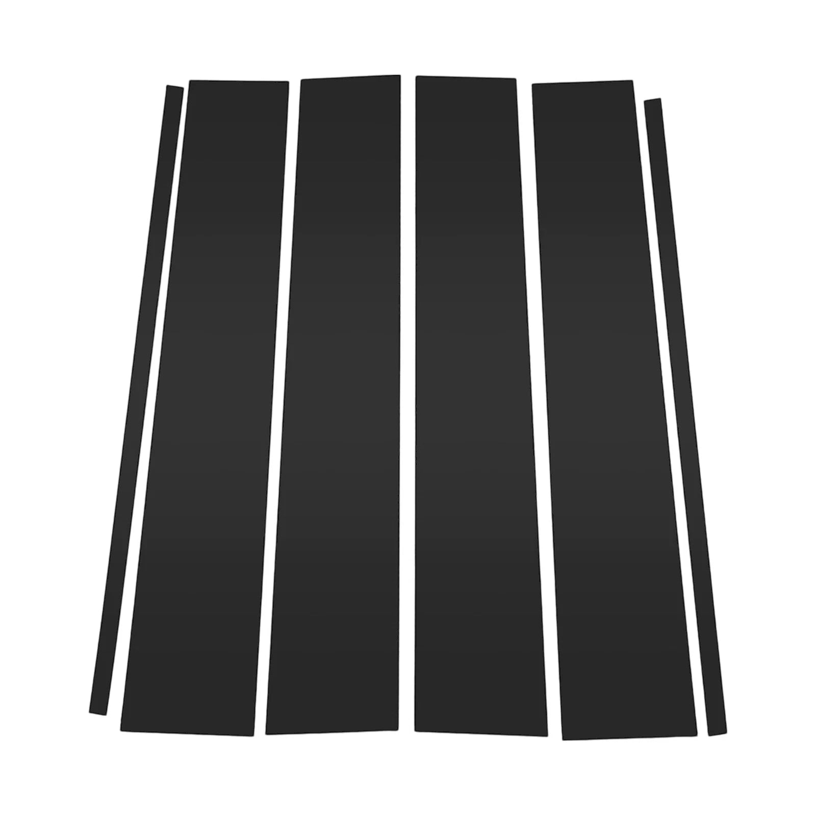 6 Pcs Door Pillar Window Trim for Chevrolet Suburban (2015–2020) Black