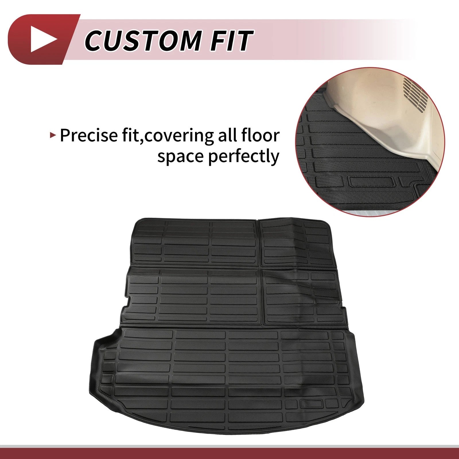 Trunk Mat for Buick Enclave (2018–2025) TPE Cargo Liner Replacement Black