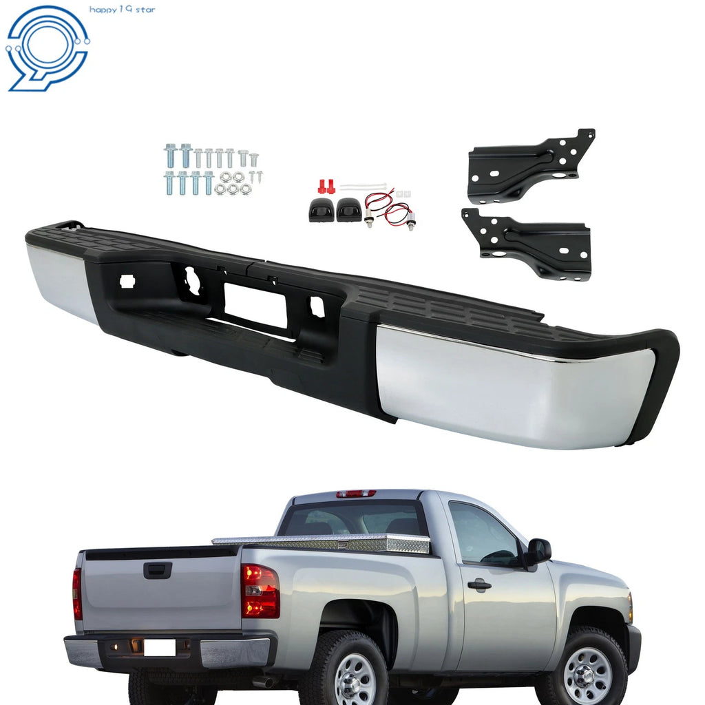 Rear Bumper Step Assembly Chrome for Chevy Silverado 1500, Sierra (2007–2013)