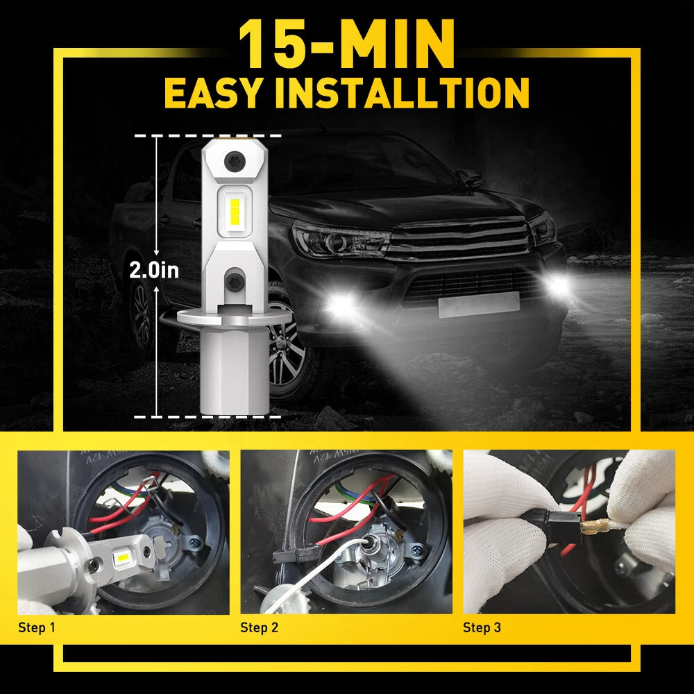 LED Fog Driving Light Bulbs Kit for H3 (6500K)