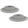 Set of 2 Motorcraft 315mm Rear Solid Disc Brake Rotors for Ford Lincoln
