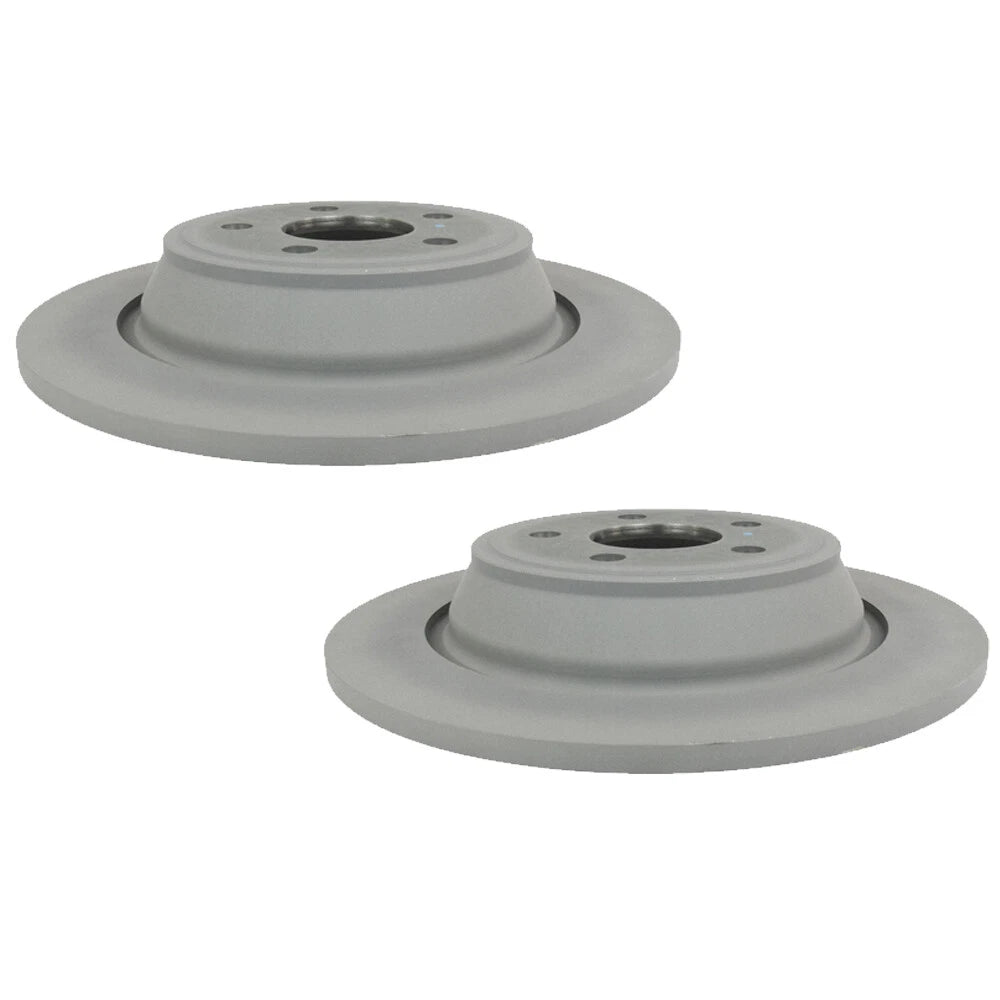 Set of 2 Motorcraft 315mm Rear Solid Disc Brake Rotors for Ford Lincoln