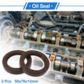 2X Oil Seal Rotary Shaft Seal FKM Rubber 50x70x12mm for Various Models
