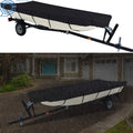 Waterproof Heavy Duty Towable Cover for Jon Boat (12ft–18ft) Black 600D
