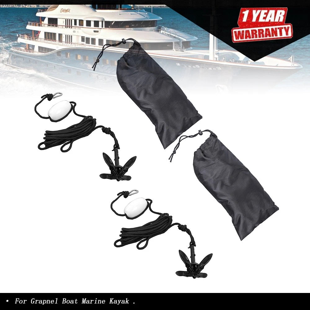 Set of 2 Folding Kayak Anchors for Marine Use (0.7KG)