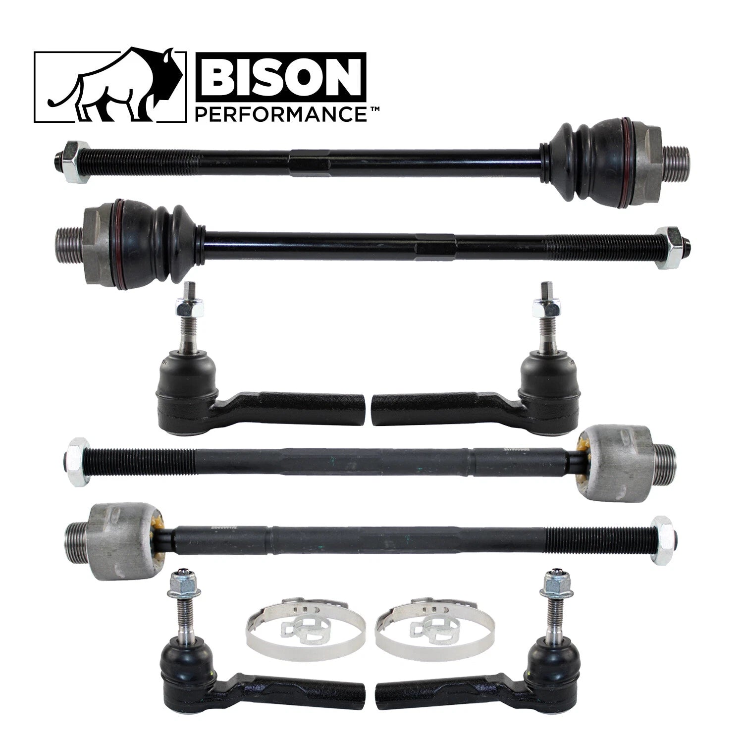 8pc Tie Rod End Kit for Chevy GMC 4WD (2010–2018)