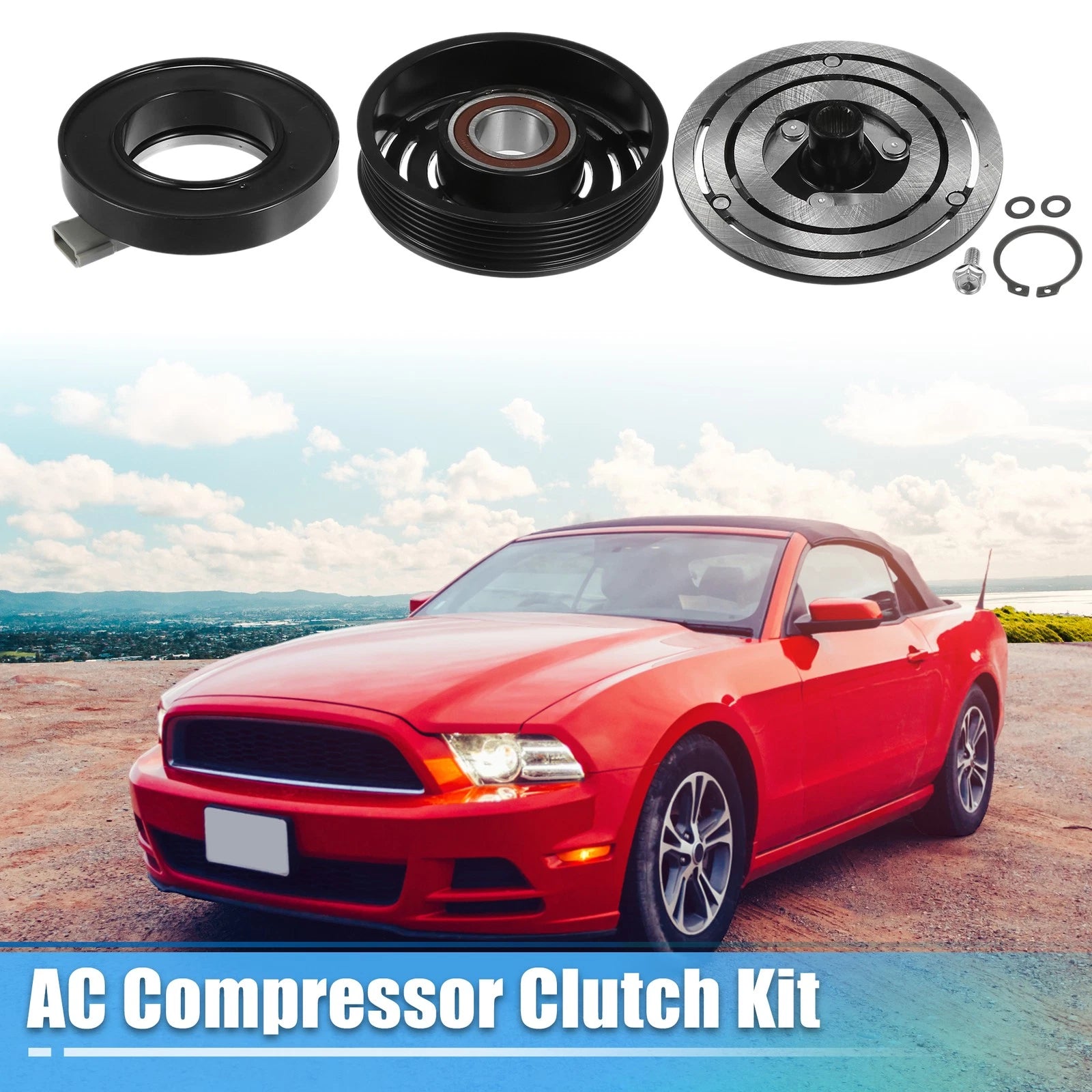Set of 1 AC Compressor Clutch for Ford Mustang 3.8L (1994–2004)