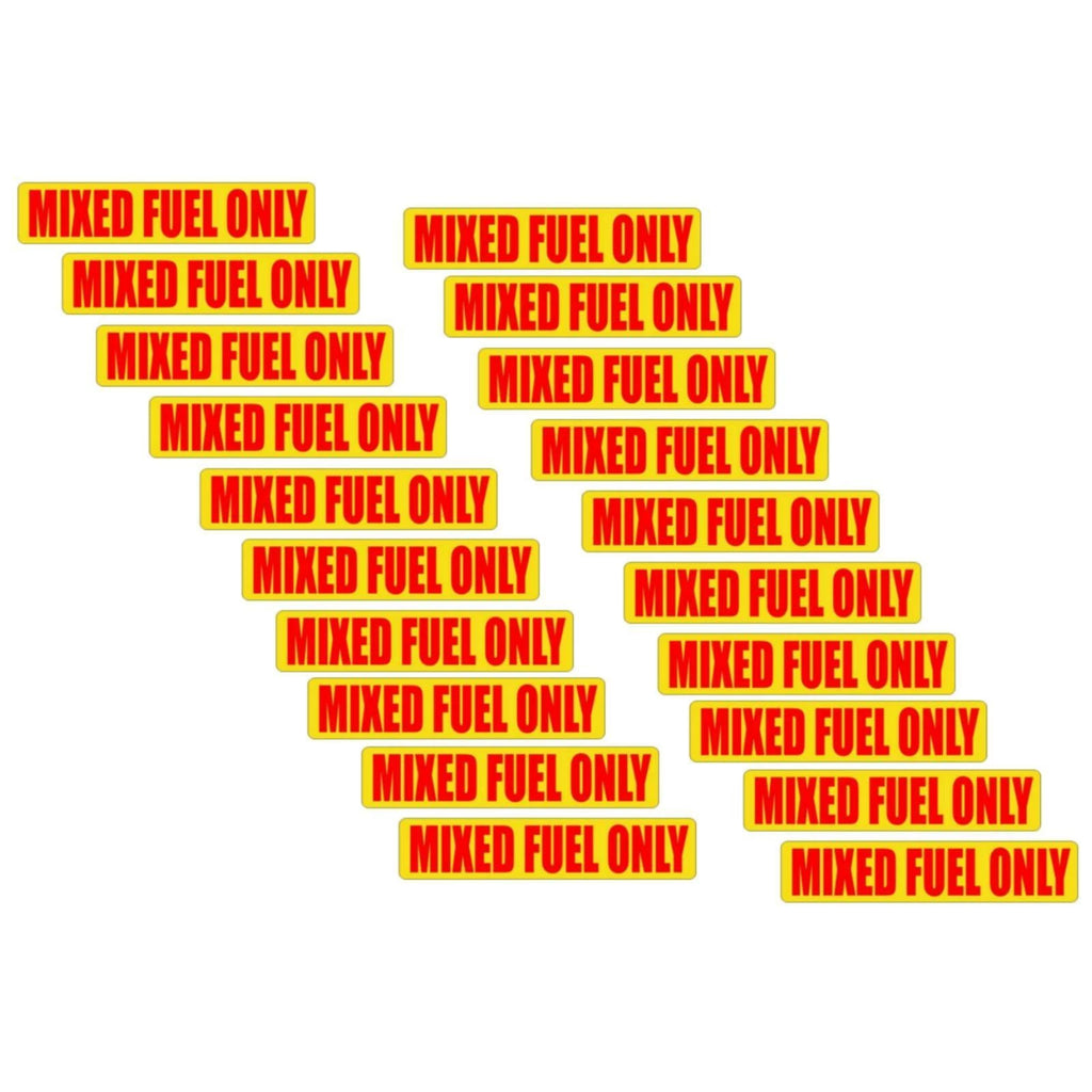 Mixed Fuel Only Stickers for Automotive Use