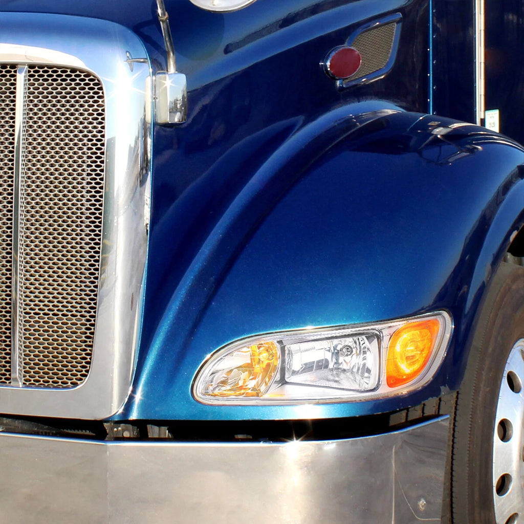Pair of Headlights Front Replacement for Peterbilt 382 (1985–1987)