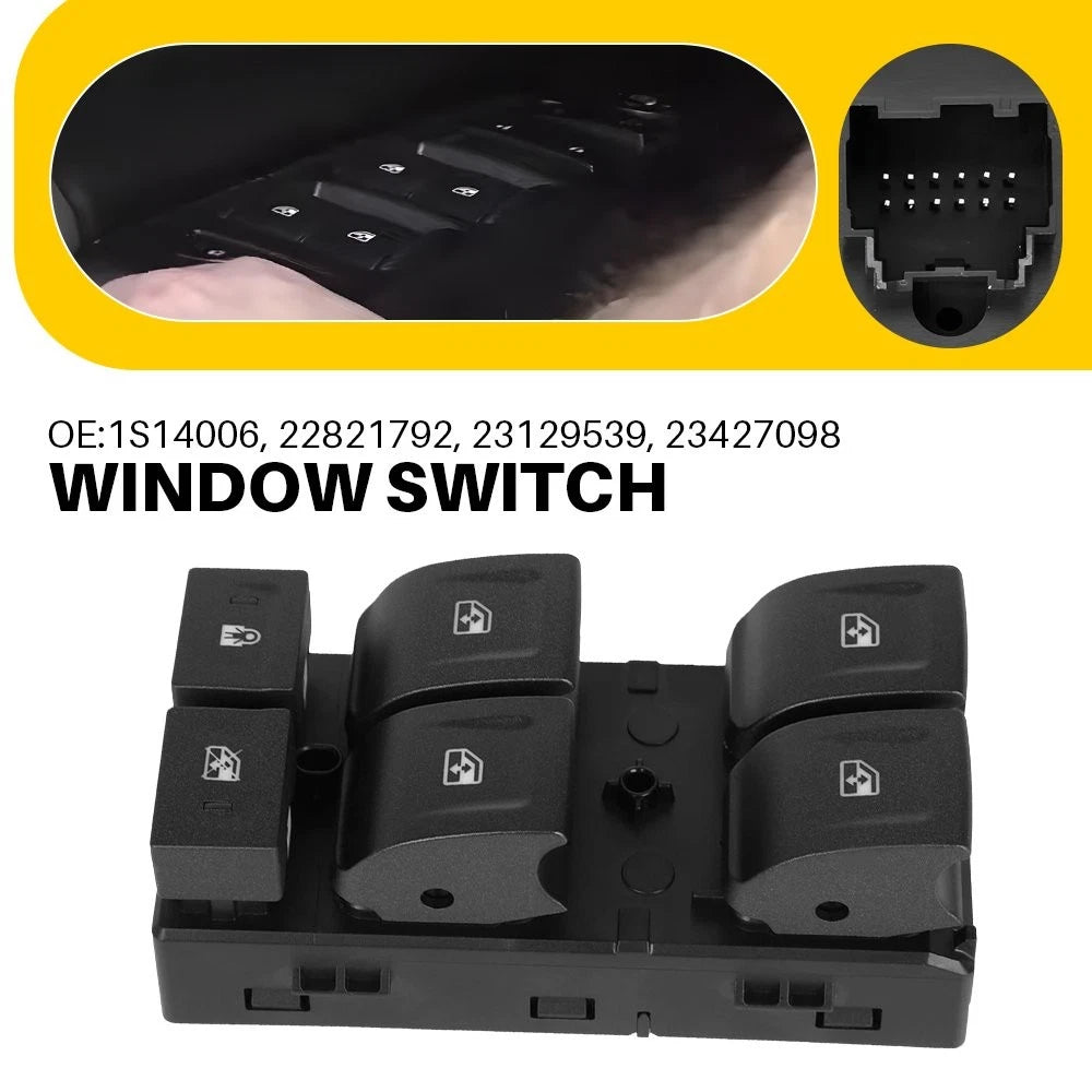 Master Window Switch for GMC Sierra 1500 2500 3500 (2014–2018) Left Driver Side EV