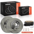 Front Disc Brake Rotors & Ceramic Pads for Chevrolet Traverse (2018)
