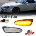 Clear Amber LED Front Bumper Side Marker Lights for Toyota Supra (1997–1998)
