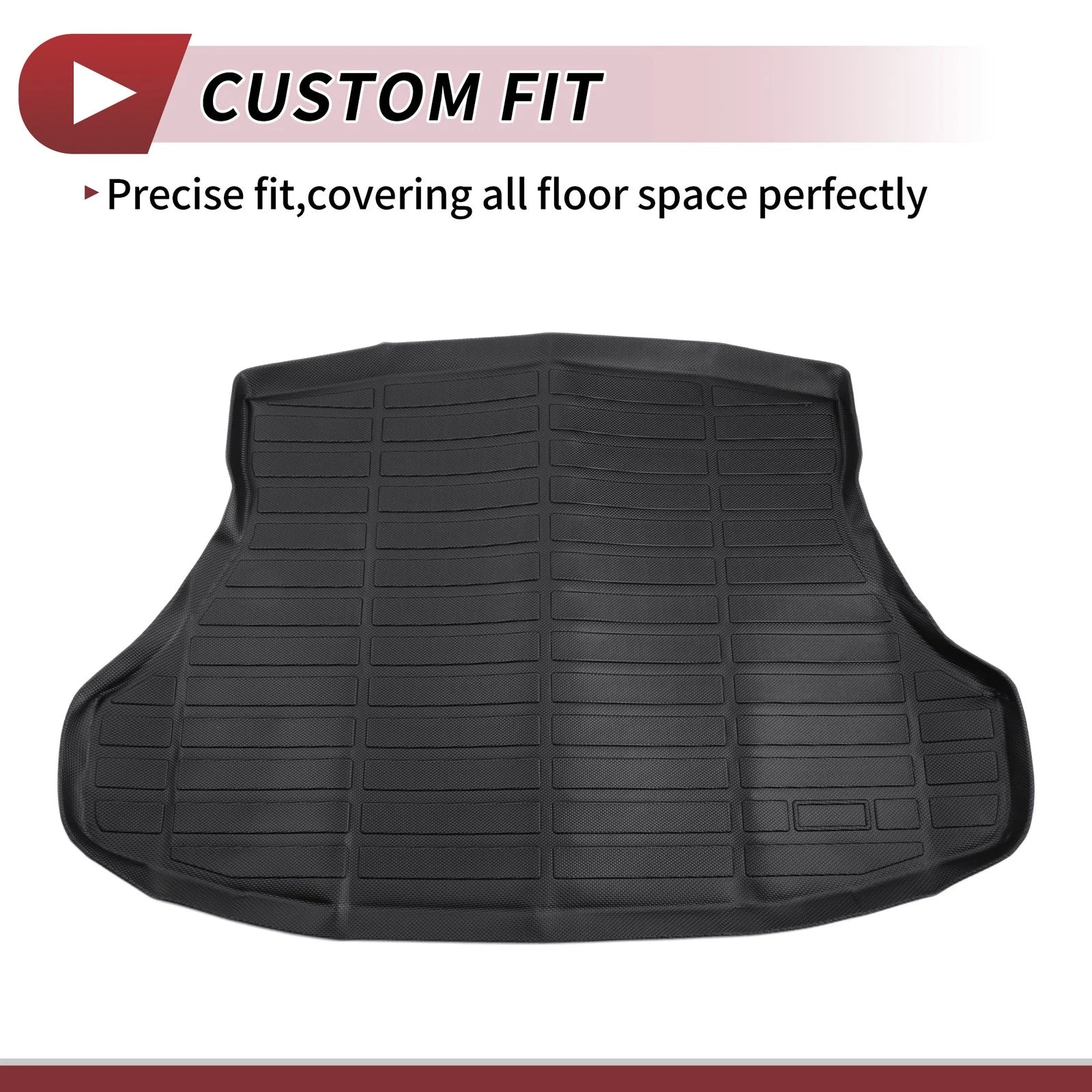 Cargo Liner Rear Trunk Mat for Honda Civic (2012–2015) TPE Black Long Grid