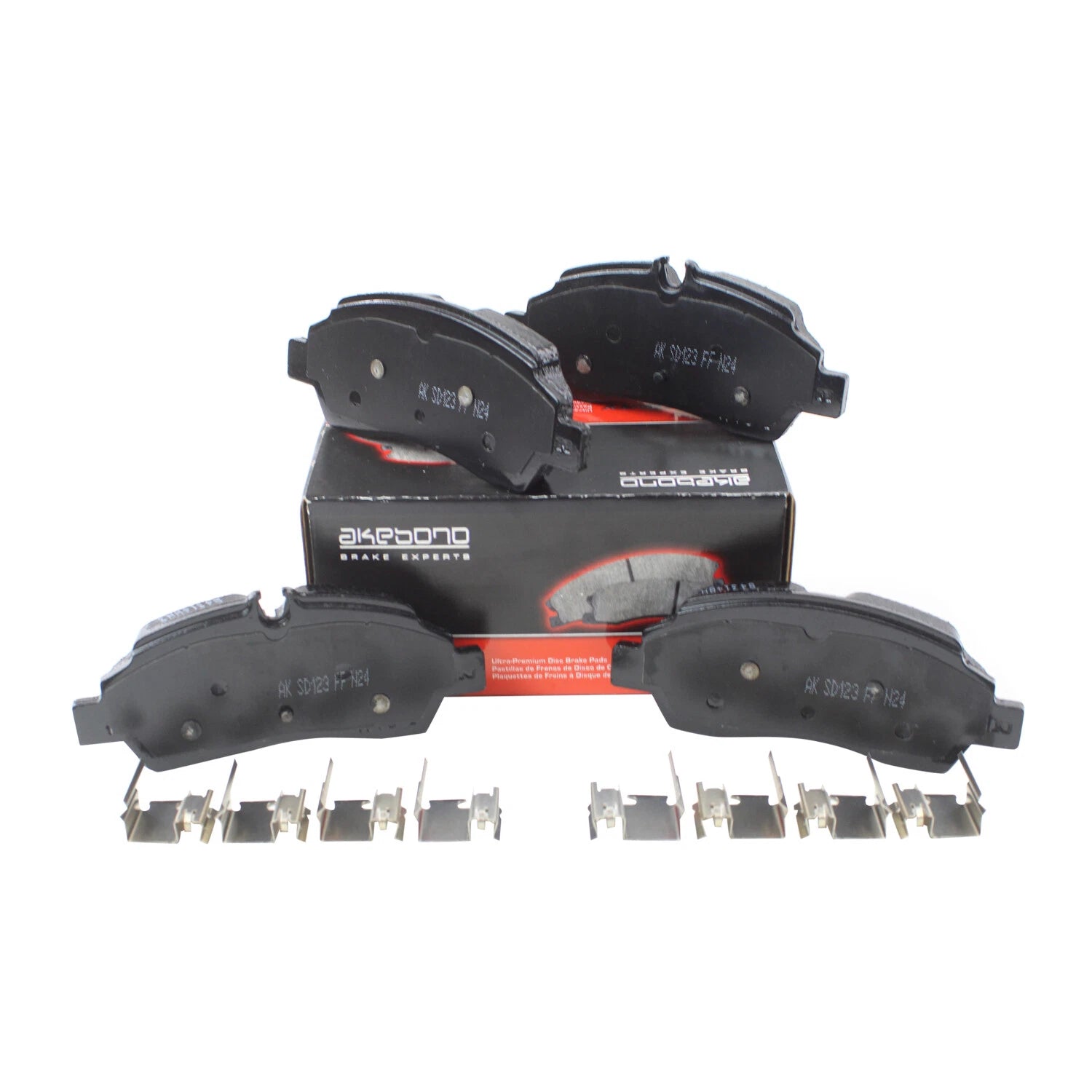 Set of 4 Akebono Severe Duty Rear Disc Brake Pads for Ford Transit 150 250 350 HD