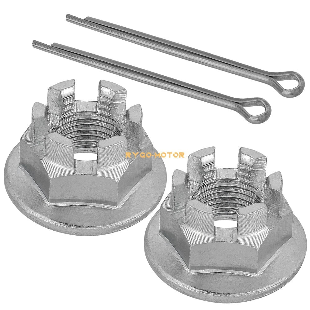 Set of 2 Axle Castle Nuts for Honda (90305-369-000, 90305-HA7-670, 90305-HM5-A80)